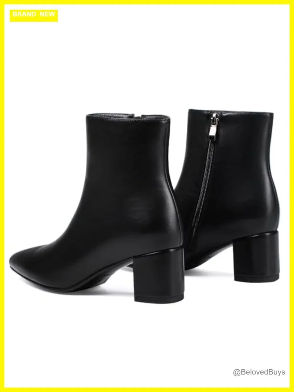 Women's Ankle Boots Pointed Toe Chunky Block Heel Short Booties Low Heeled